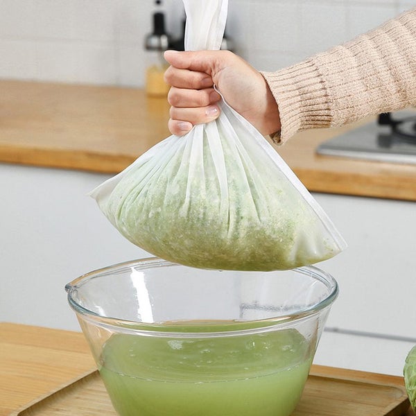 2 Pcs Reusable Nut Milk Bags Strainers Nylon Filter Bag Food Cheese Carousel 2