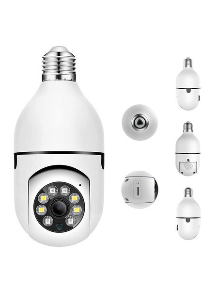 5G Bulb E27 Surveillance Camera Full Color Night Vision Automatic Carousel 1