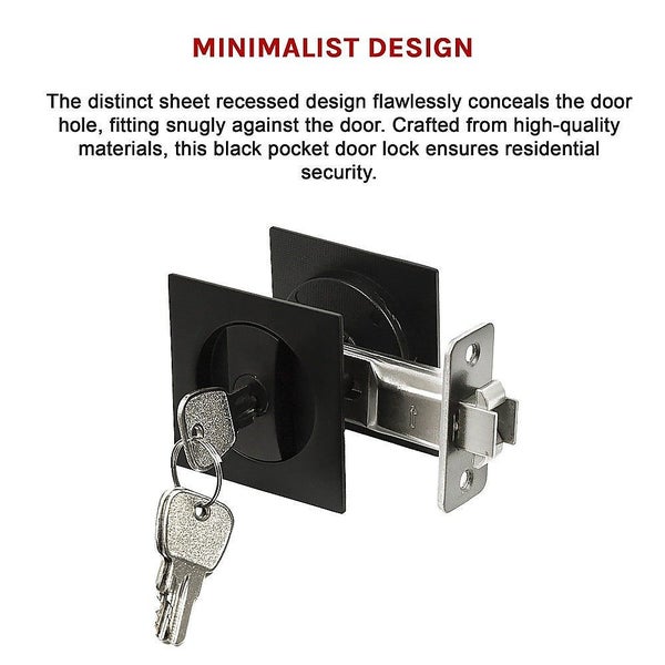 Randy & Travis Machinery 2X Contemporary Entry Square Pocket Door Hardware With Carousel 8