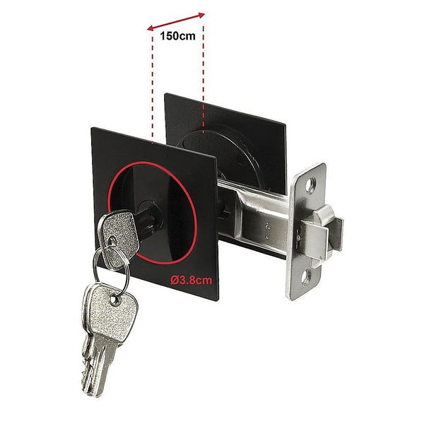 Randy & Travis Machinery 2X Contemporary Entry Square Pocket Door Hardware With Carousel 2