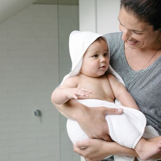 Little Bamboo Hooded Towel - Natural Carousel 2