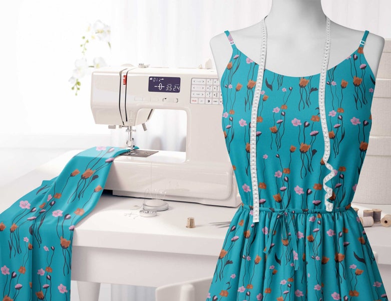 Soimoi Velvet White Fabric By the Yard - 54 Inch Wide - Florals, Leaves Print Carousel 6