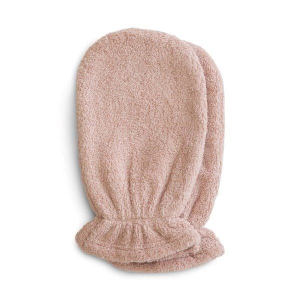 Mushie Organic Cotton Bath Mitt 2-Pack (Blush) Carousel 1