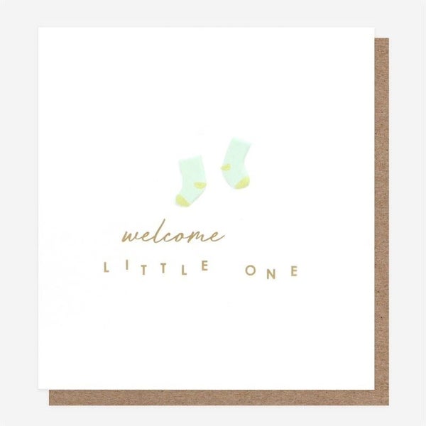 Caroline Gardner - Welcome Little One Boy - Baby Card Carousel 1