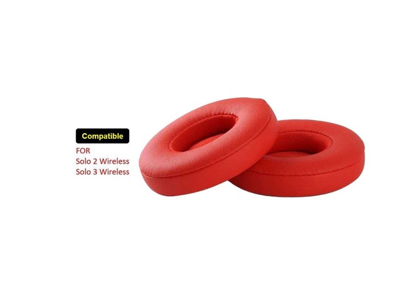 PTN Red Ear Pads Cushions Replacement Beats Solo 2 Solo 3 Headphones Dr. Dre Carousel 1