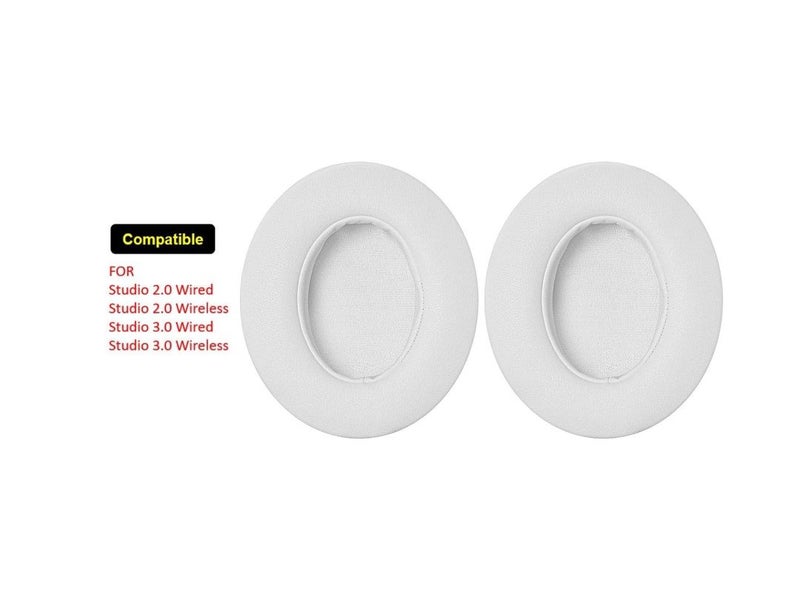 PTN White Ear Pads Cushions Replacement Beats Studio 2.0 3.0 Headphones Dr. Dre Carousel 1