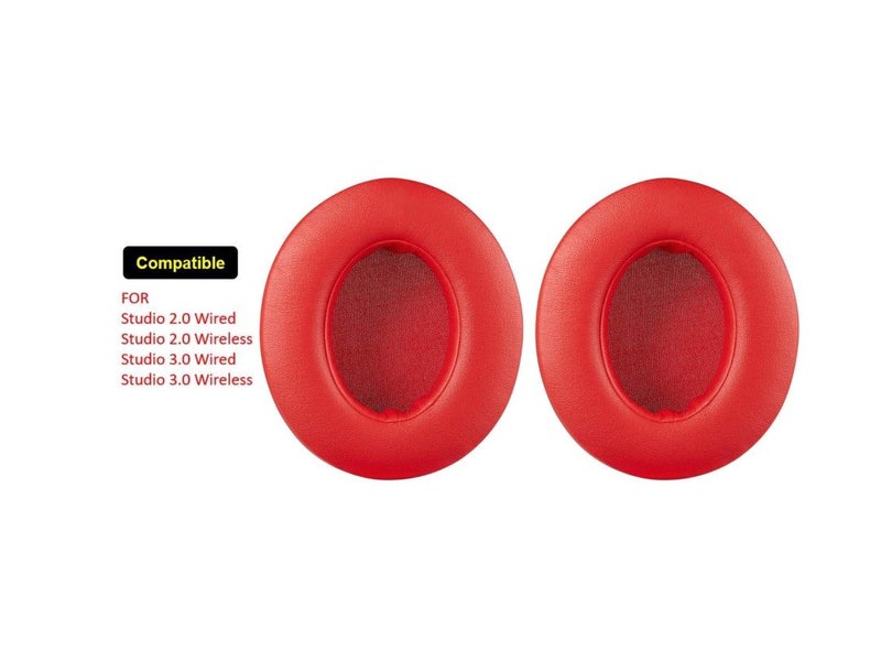 PTN Red Ear Pads Cushions Replacement Beats Studio 2.0 3.0 Headphones Dr. Dre Carousel 1