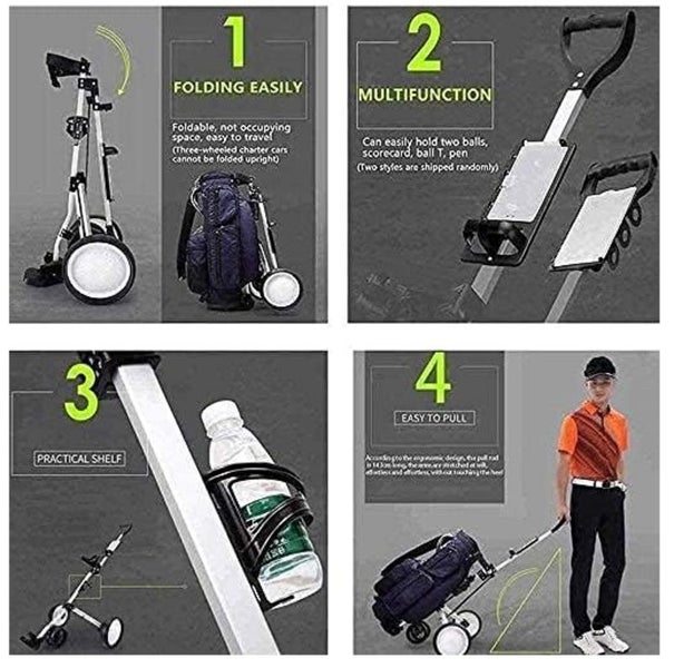 PGM Golf Trundler Cart Push-pull Golf Bag Car 2023147 Carousel 12
