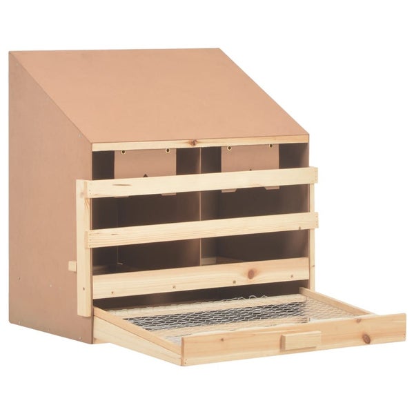 Chicken Laying Nest 2 Compartments 63X40x65 Cm Solid Pine Wood Poultry Cages Carousel 2