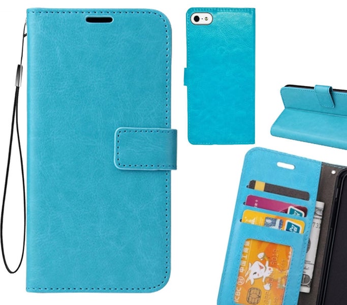 IPHONE 5 case Fine leather wallet case Carousel 1