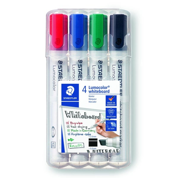 Staedtler Lumocolor 2.0 to 5mm Chisel Tip Whiteboard Marker, Assorted Wallet ... Carousel 2