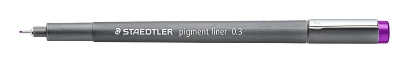 Staedtler Pigment Liner 0.3mm Tip Violet x 10's pack Carousel 1