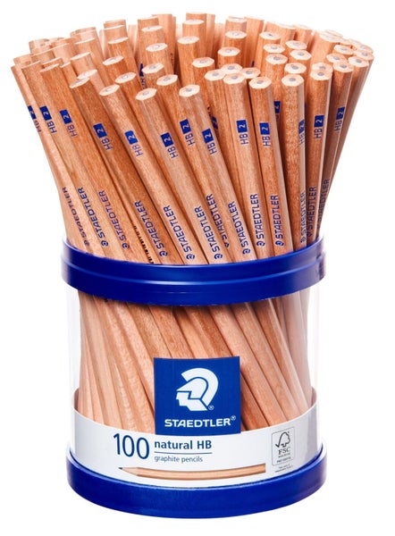 Staedtler HB Natural Graphite Pencils, Cup of 100 Carousel 1