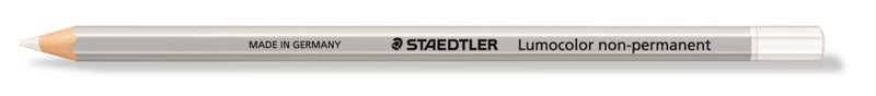Staedtler Lumocolor Non-permanent Omnichrom Pencil White x 12's pack Carousel 2