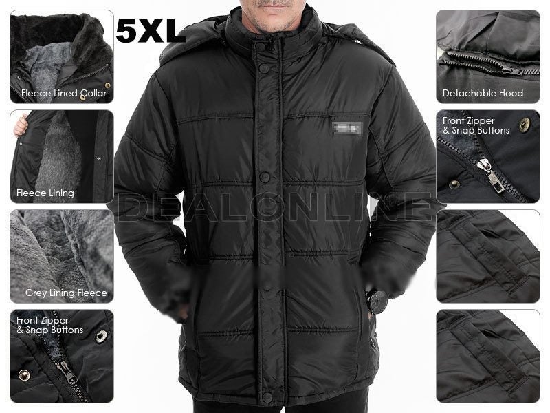 Thermal Hood Jacket Size 5XL Thick Fleece Lining Carousel 2