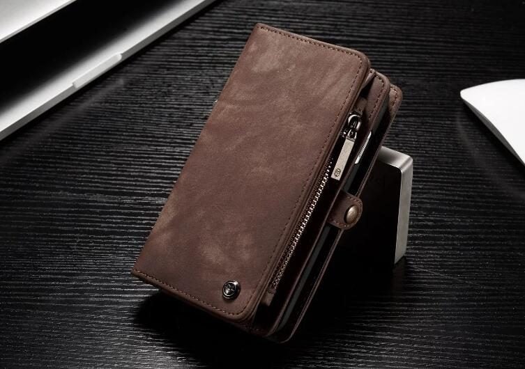 Xiaomi Mi 6 case Retro leather multi cards cash pocket & zip Carousel 2