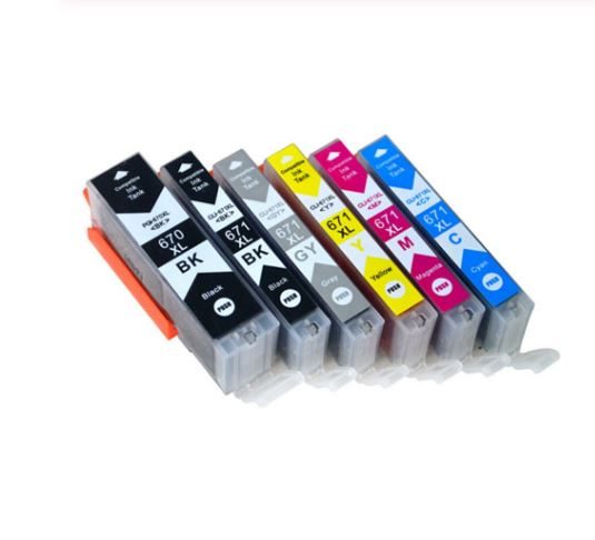Canon Comp. Ink Cartridges PGI-670 CLI-671 XL Set for MG7760 TS8060 etc Carousel 1