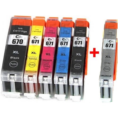 Canon Comp. Ink Cartridges PGI-670 CLI-671 XL Set for MG7760 TS8060 etc Carousel 2