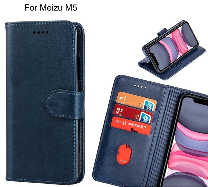 Meizu M5 Case Premium Leather ID Wallet Case Carousel 1