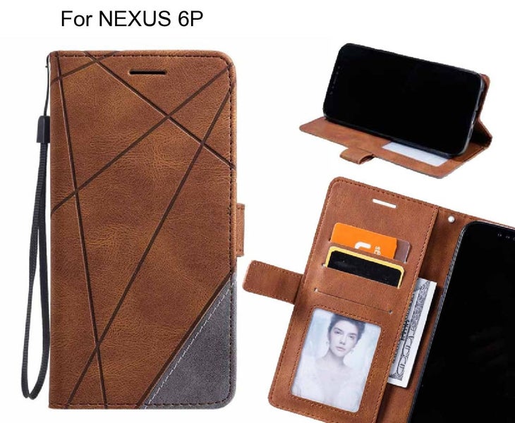 NEXUS 6P Case Wallet Premium Denim Leather Cover Carousel 1