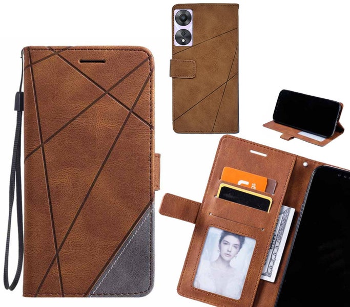 Oppo A58 Case Wallet Premium Denim Leather Cover Carousel 1