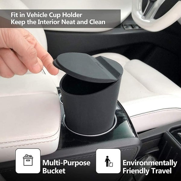Car Trash Can With Lid Small Car Cup Holder Garbage Can Car Door Trash Bin Tras Carousel 2