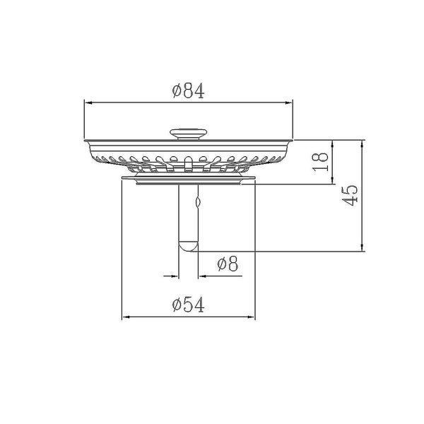 Kitchen Sink Strainer Plug, 2pc Strainer Waste Plug For Kitchen Sink dia-84mm Carousel 4