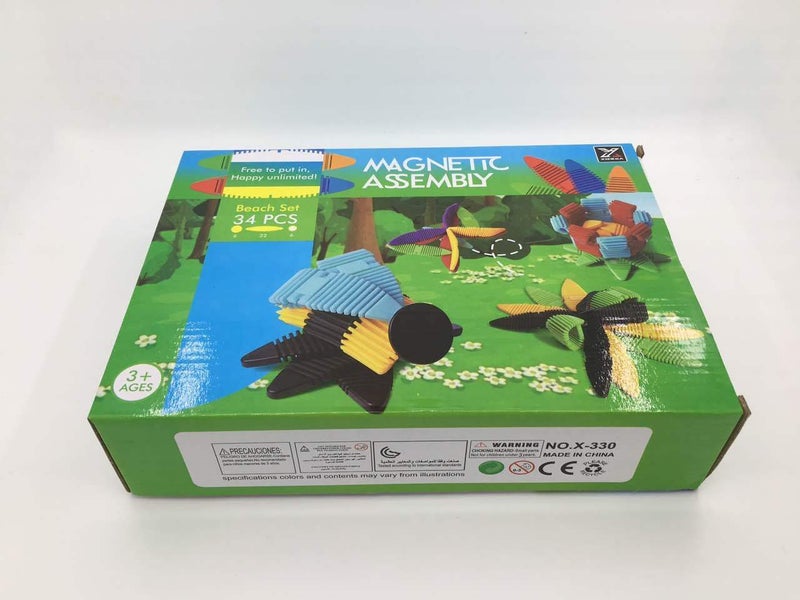 3D Assembly puzzle ,Magnetic Blocks Toys, Connectable Building Til Carousel 9