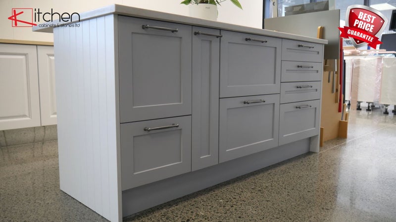 Kitchen Island - 1800mm Painted shaker style Flat packed Carousel 1