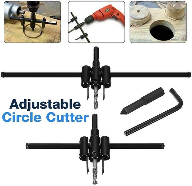 1x Extendable Bit 30-200mm, Adjustment Wood Drill Bit Woodworking Bit Saws Carousel 3
