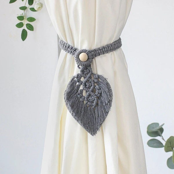 Handmade Braided Cotton Rope Curtain Fasteners Curtain Ties Tassel Carousel 1