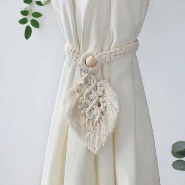 Handmade Braided Cotton Rope Curtain Fasteners Curtain Ties Tassel Carousel 2