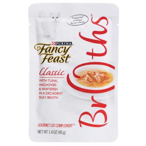Purina Fancy Feast Classic Broths Tuna Anchovies & Whitefish Adult Wet Cat Food Carousel 1