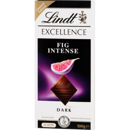 Lindt Excellence Fig Intense Dark Chocolate Block 100g Carousel 1
