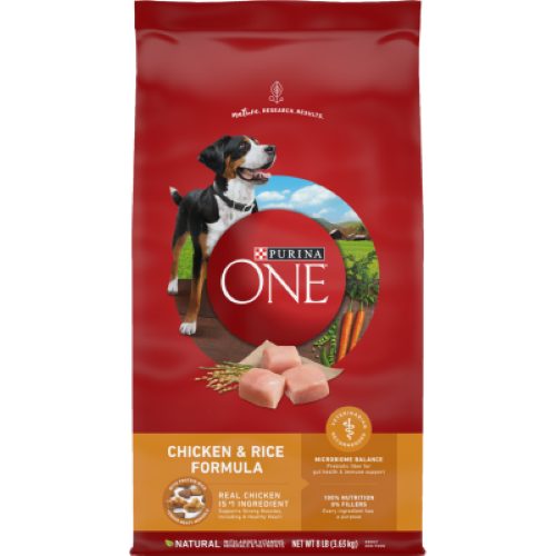 Purina ONE Chicken & Rice Formula Dry Dog Food 3.63kg Carousel 1