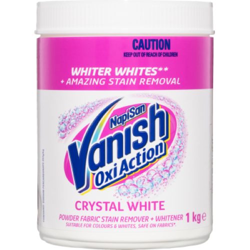 Vanish Napisan OxiAction Crystal White Stain Remover Powder 1kg Carousel 1