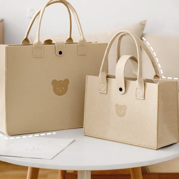 Anymom Mommy Diaper Bag Bear design Handbag Large Size Without Zipper Multifu... Carousel 2