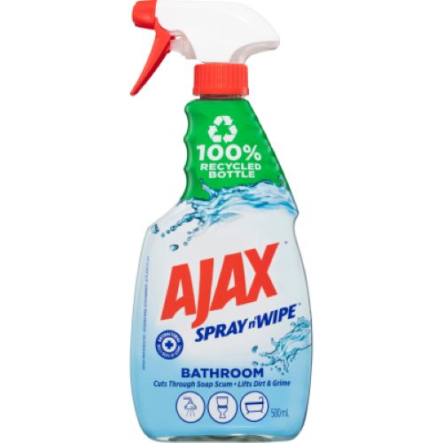 Ajax Spray n' Wipe Fresh Burst Bathroom Antibacterial Disinfectant Cleaner 500ml Carousel 1