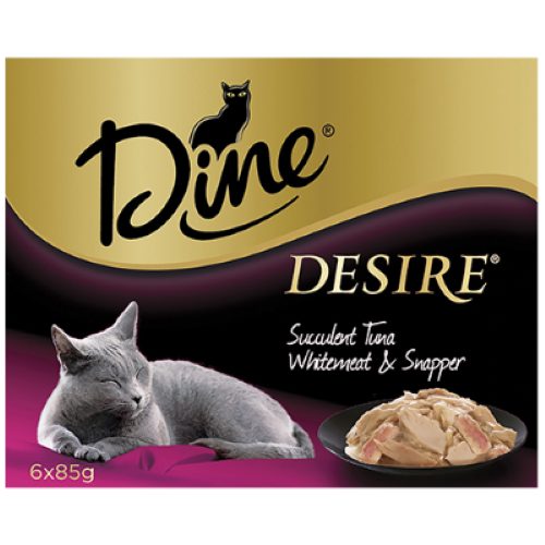 Dine Desire Tuna Whitemeat & Snapper Wet Cat Food 6pk Carousel 1