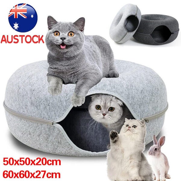 Cat Tunnel Bed - M Grey Carousel 5