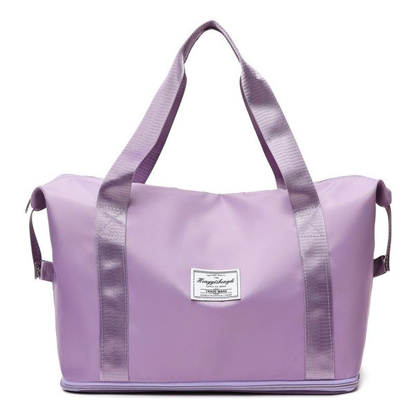Anymom Mommy Diaper Bag Purple Waterproof Handbag Expandable Size With Zipper Carousel 1