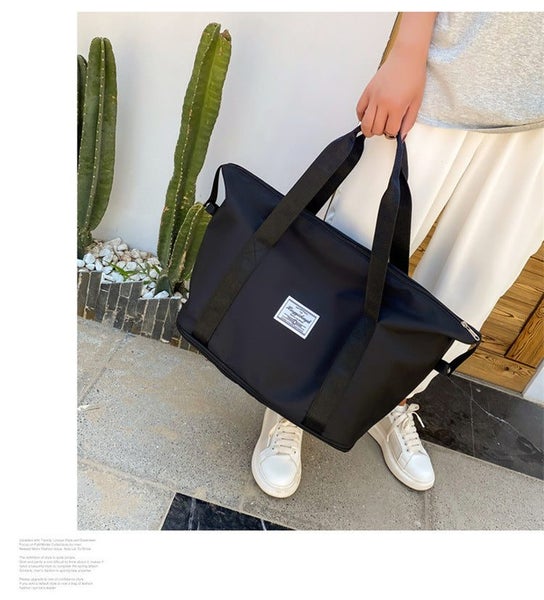 Anymom Mommy Diaper Bag Black Waterproof Handbag Expandable Size With Zipper Carousel 2