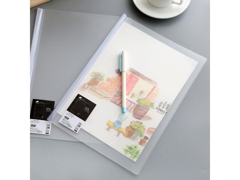 12PCS Korean New PVC A4 Rod Folder Stationery For School Office Carousel 1