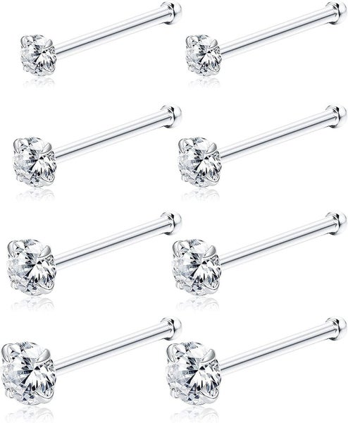 8 Pcs 20g Nose Ring Studs Made With Carousel 1