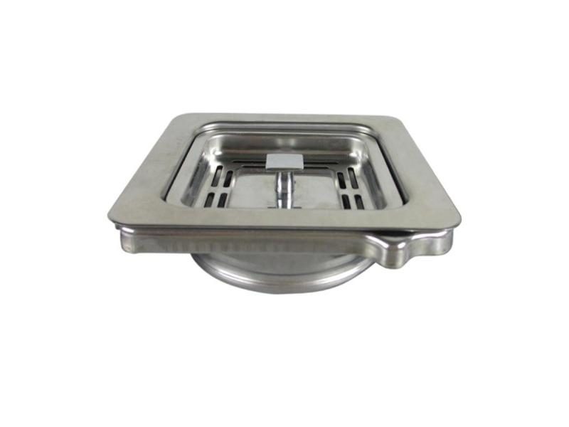 114x114mm Square Garbage Disposer Drain Basket Stainless Steel Kitchen Sink Carousel 1