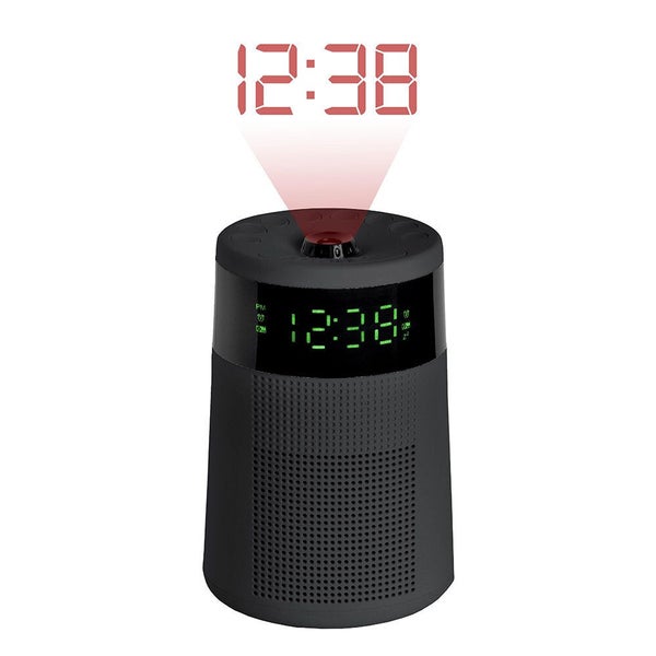 Lenoxx Projector AM FM Alarm Clock Radio Snooze Function Led Digital Display Carousel 1