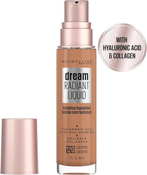 Maybelline Dream Radiant Liquid Hydrating Foundation w Collagen - Caramel 120 Carousel 2
