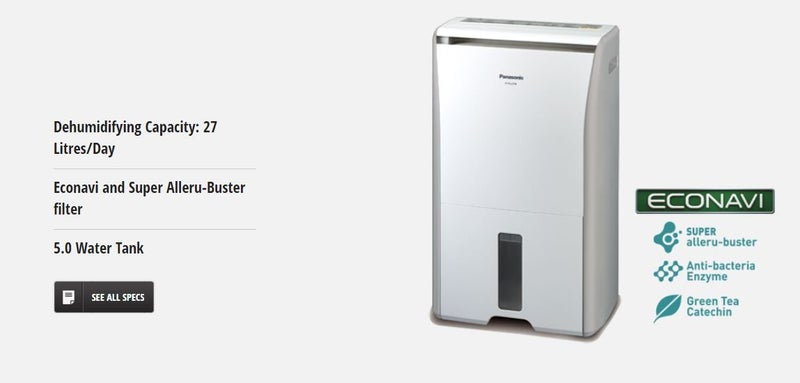 Panasonic 27L ECONAVI Dehumidifier Carousel 10