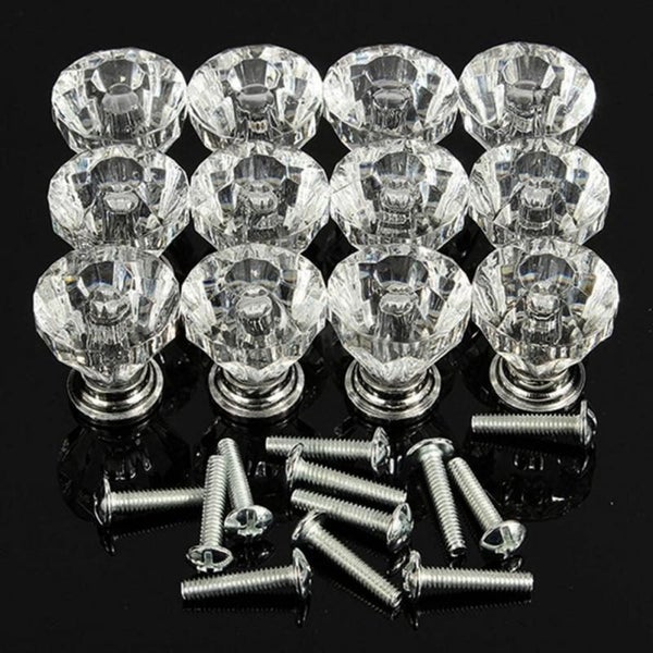 Crystal Glass Door Knobs Drawer Cabinet Furniture Kitchen Handle Knob Carousel 1