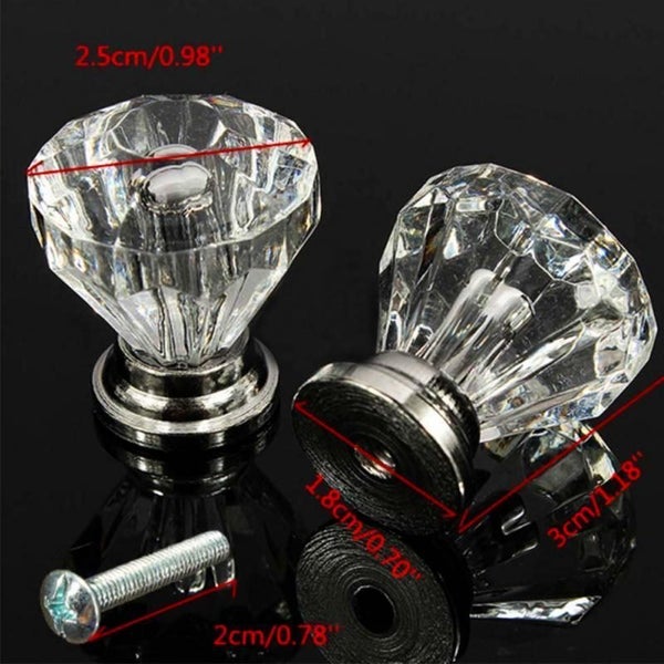 Crystal Glass Door Knobs Drawer Cabinet Furniture Kitchen Handle Knob Carousel 3